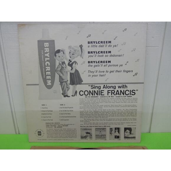 Brylcreem Presents SING ALONG WITH CONNIE FRANCIS 8002 - Vinyl Record 12" LP - Picture 5 of 12
